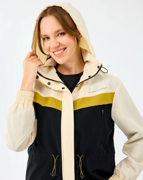 Skechers W Adjustable Waisted Full Zip Micro Jacket S2520208 Kadın Yağmurluk İnce Mont Kadın Mont - Resim 8