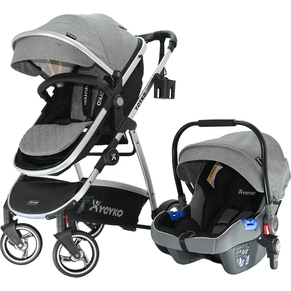 Yoyko City Gri Silver Travel Sistem Bebek Arabası ürün görseli