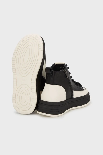 Guja 25K335 Kadın Hakiki Deri Parçalı Kısa Boyunlu Sneaker Bot - Resim 8