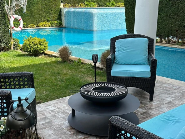 FUJI SHORT Odunluklu Ateş Çukuru, Bahçe Şöminesi & Bahçe Masası - 4