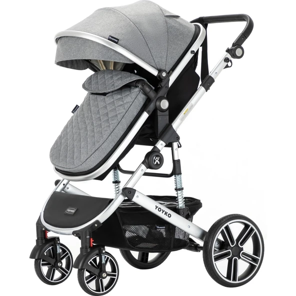 Yoyko Ultimate Gri Silver Travel Sistem Bebek Arabası - Resim 5