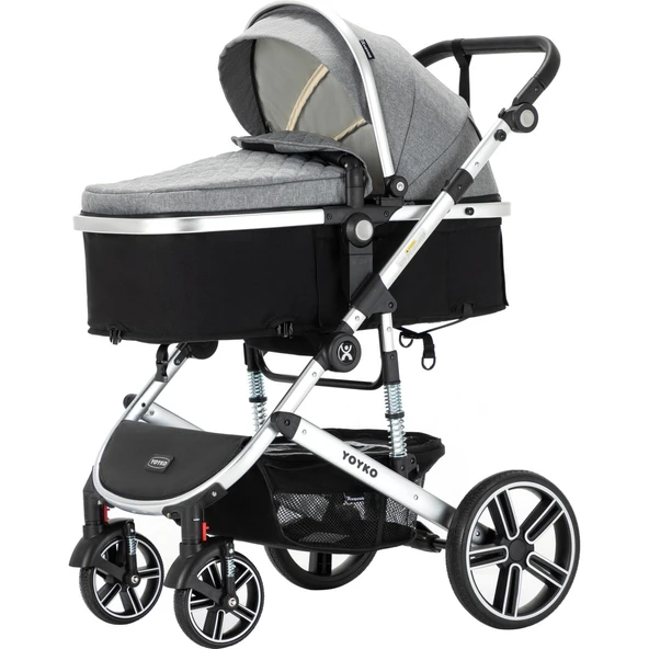 Yoyko Ultimate Gri Silver Travel Sistem Bebek Arabası - Resim 9