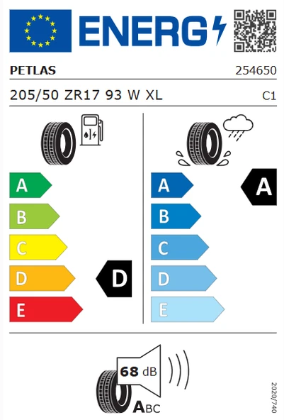 Petlas Prestige Sport 205/50 R17 93W XL Yaz Lastiği - 2025 - Resim 2