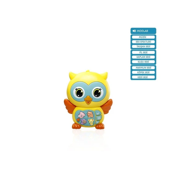 JLG-855-102A IŞIKLI VE MÜZİKLİ BAYKUŞ BEBEK - Resim 2