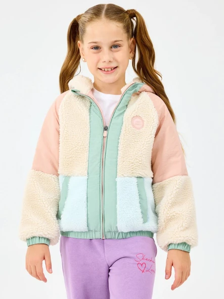 Skechers G Outdoor Fleece Full Zip Sherpa SK2520031-0136 Kız Çocuk Mont - Resim 2