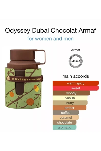 Odyssey Dubai Chocolate EDP – 3.4 oz 100ML Parfüm Gourmand Edition - Resim 4