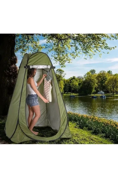 Kamp Plaj Duş Wc Otomatik Giyinme Çadırı 120X120×190 Portatif Çadır Giyinme Çadırı ürün görseli
