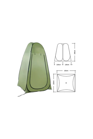 Kamp Plaj Duş Wc Otomatik Giyinme Çadırı 120X120×190 Portatif Çadır Giyinme Çadırı - Resim 2