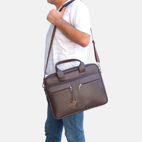 Lederax Hakiki Deri Evrak Çantası Laptop Çantası LD602 - 3