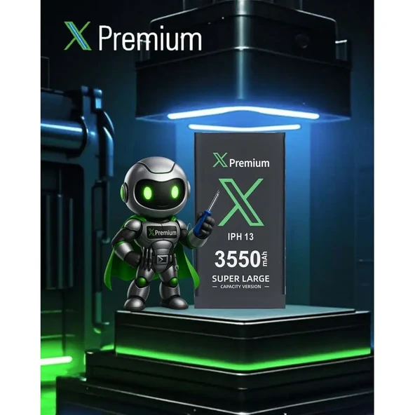 Xpremium iPhone 13 Batarya Pil Süper Yüksek Kapasiteli Güçlendirilmiş 3550 mAh - 3