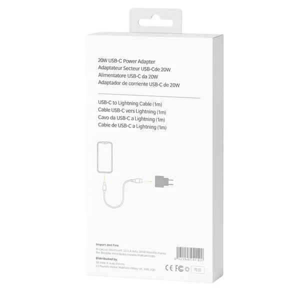 MobiLX M-20 20W iPhone 8–14 Pro Max Uyumlu Hızlı Şarj Adaptörü + USB-C to Lightning Kablo - 3