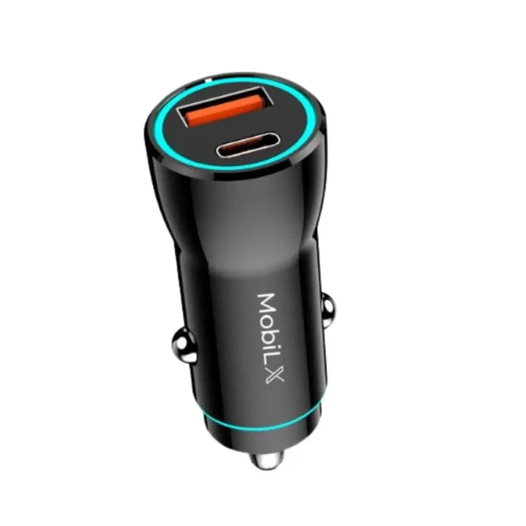 MobiLX MC-03 38W PD + QC3.0 Metal Araç Şarj Cihazı – USB & Type-C Hızlı Çakmaklık Adaptörü - 4