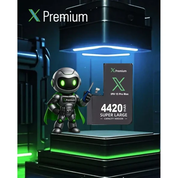 Xpremium iPhone 15 Pro Max Batarya – 4420 mAh Süper Yüksek Kapasiteli Güçlendirilmiş Pil - 2