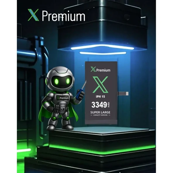 Xpremium iPhone 15 Batarya – 3349 mAh Süper Yüksek Kapasiteli Güçlendirilmiş Pil - 2