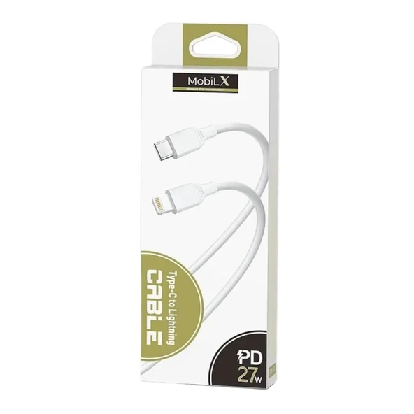 MobiLX MU-01 Type-C to Lightning PD 27W Şarj ve Data Kablosu (1m) – iPhone Uyumlu - 2