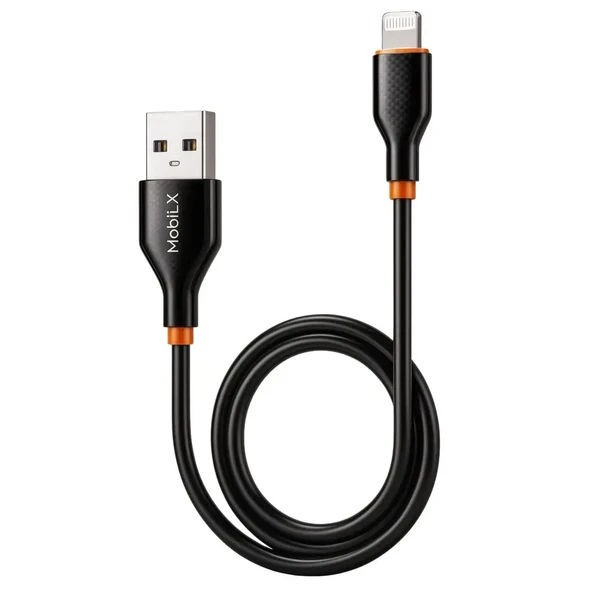 MobiLX MU-08 2.4A Silikon USB to Lightning Hızlı Şarj ve Data Kablosu (1m) - 4