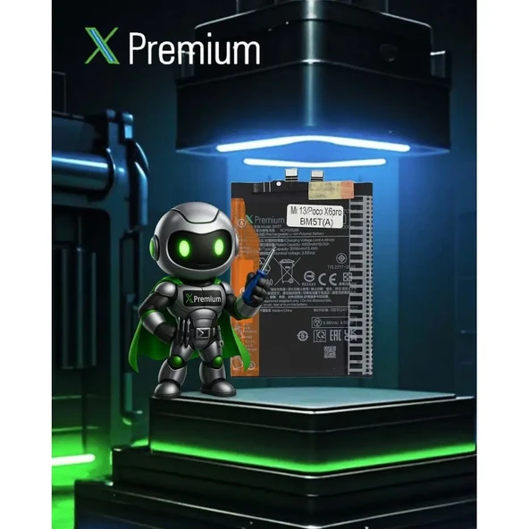 Xpremium Xiaomi Mi 13T (BM5T) Batarya – 5000 mAh Süper Yüksek Kapasiteli Güçlendirilmiş Pil - 2