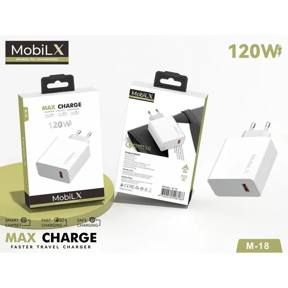 MobiLX 67W Turbo Max Hızlı Şarj Aleti + Type-C USB Kablo - 5