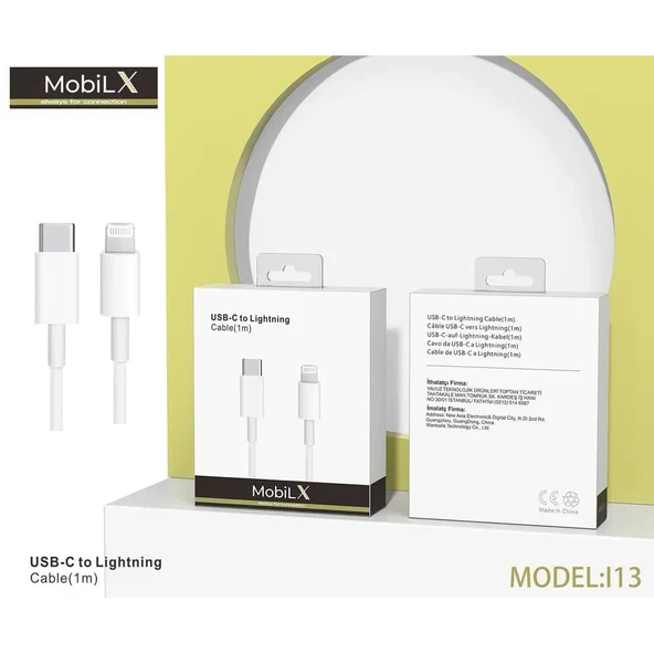 MobiLX PD 20W Type-C to Lightning iPhone Hızlı Şarj ve Data Kablosu (1m) - 5
