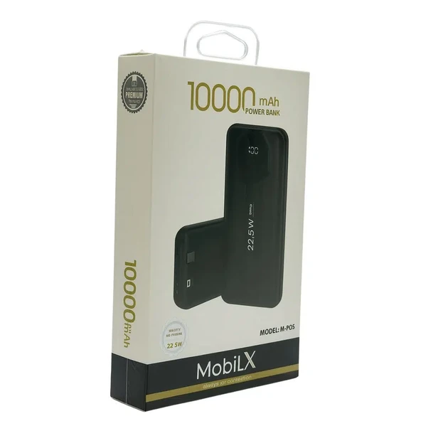 Mobilx 10000 mAh 22.5W Hızlı Şarj Powerbank (Siyah/Beyaz) - 2