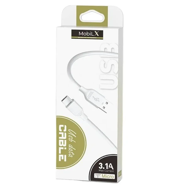 MobiLX USB to Type-C Şarj ve Data Kablosu – 3.1A, Hızlı Şarj, Siyah - 2