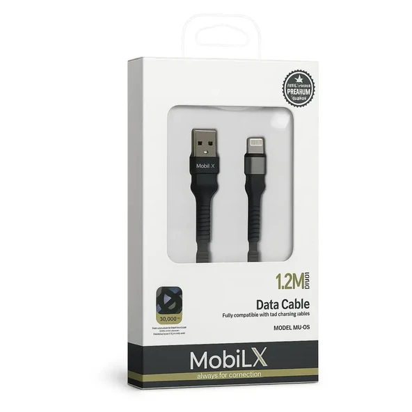 MobiLX Lightning Şarj Kablosu – 1.2 Metre | Hızlı Şarj Destekli | Model: MU-05 - 2