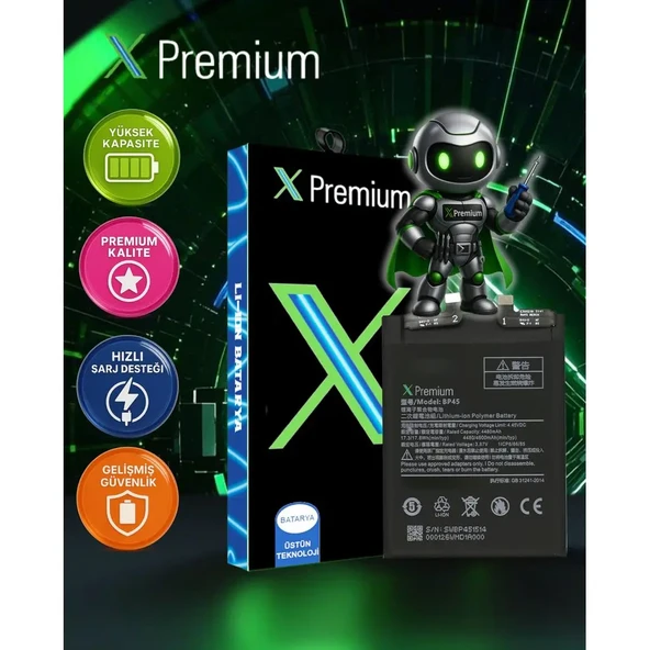 Xpremium Xiaomi Mi 12 Pro (BP45) Batarya – 4600 mAh Süper Yüksek Kapasiteli Güçlendirilmiş Pil - 1