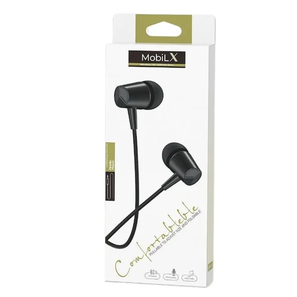 MobiLX ME-03 Beyaz Kablolu Kulak İçi Kulaklık – Aux Girişli, Extra Bass, Tüm Telefon ve Cihazlarla Uyumlu - 2