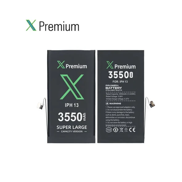 Xpremium iPhone 13 Batarya Pil Süper Yüksek Kapasiteli Güçlendirilmiş 3550 mAh - 4