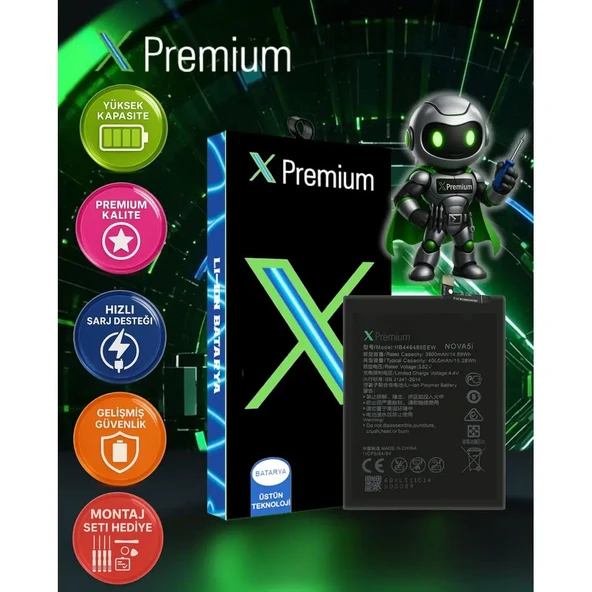 Xpremium Huawei Y9 Prime 2019 / P Smart Z / P Smart Pro Batarya Pil Süper Yüksek Kalite HB446486ECW - 1