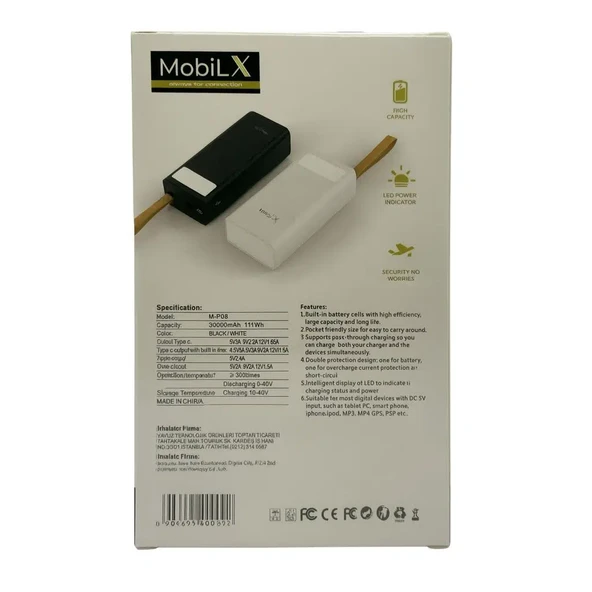 Mobilx 30000 mAh 22.5W Hızlı Şarj Powerbank - 2