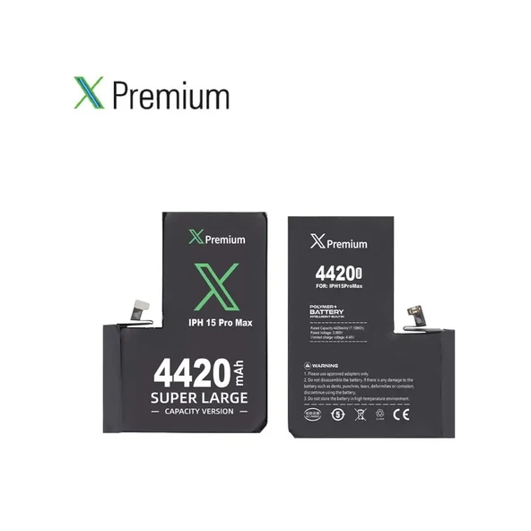 Xpremium iPhone 15 Pro Max Batarya – 4420 mAh Süper Yüksek Kapasiteli Güçlendirilmiş Pil - 3