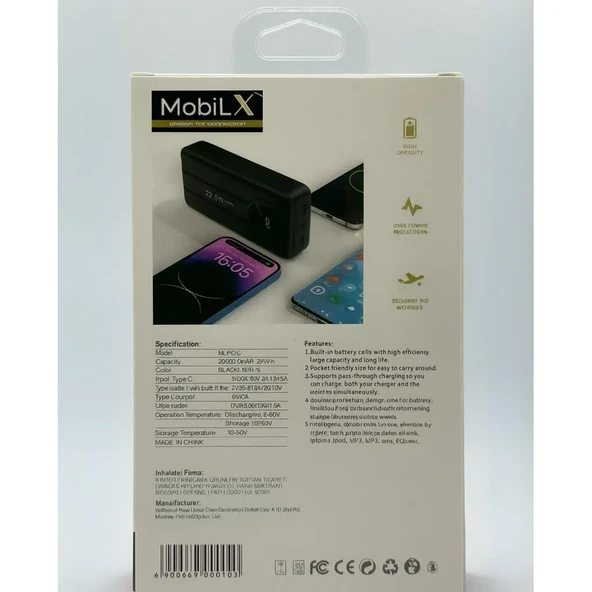 Mobilx 20000 mAh 22.5W Hızlı Şarj Powerbank - 2