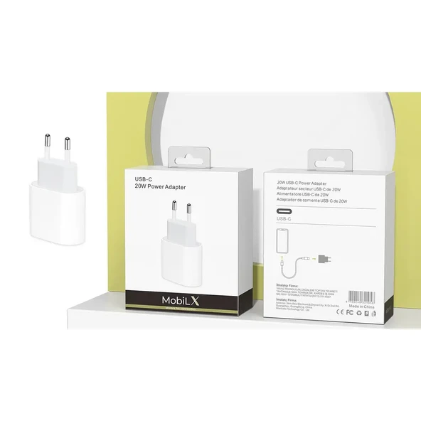 MobiLX 20W Type-C Hızlı Şarj Adaptörü | iPhone, Samsung, Xiaomi, Oppo, Huawei, Realme, Reeder Uyumlu - 5