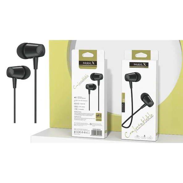 MobiLX ME-03 Beyaz Kablolu Kulak İçi Kulaklık – Aux Girişli, Extra Bass, Tüm Telefon ve Cihazlarla Uyumlu - 5