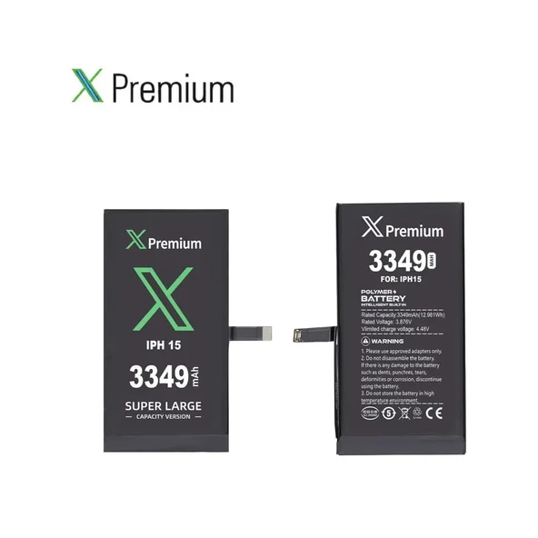 Xpremium iPhone 15 Batarya – 3349 mAh Süper Yüksek Kapasiteli Güçlendirilmiş Pil - 3