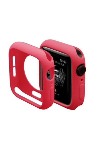 TNR Apple Watch 40mm Silikon Alt Kasa - Kırmızı