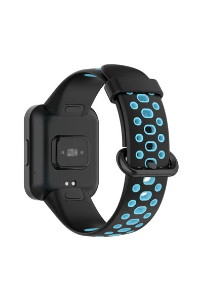 TNR Xiaomi Redmi Watch 2 Spor Delikli Kordon - Siyah-Mavi - 2