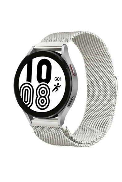 TNR Samsung Galaxy Watch 4 Metal Mıknatıslı Kordon - Gümüş
