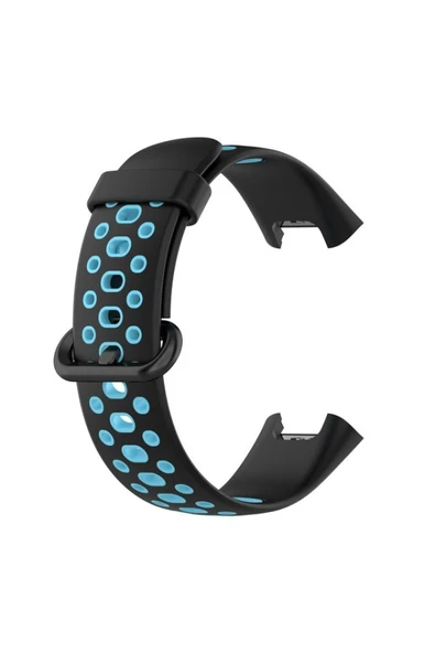 TNR Xiaomi Redmi Watch 2 Spor Delikli Kordon - Siyah-Mavi - 3