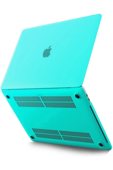 TNR Macbook Pro 13 2021 Macbook Buzlu Kapak - Yeşil