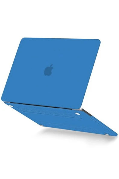 TNR Macbook Pro 13 2020 Macbook Buzlu Kapak - Mavi