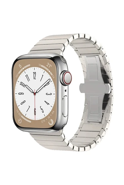 TNR Apple Watch 42mm KR413 Fine Steel Kordon - Yıldız Işığı