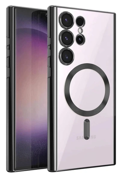 TNR Samsung Galaxy S25 Ultra Kılıf Kross Magneticsafe Kapak - Siyah