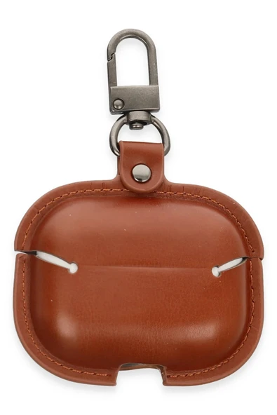 TNR Airpods 3 (3.nesil) Çanta Deri Kılıf - Taba - 2