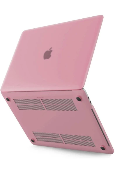 TNR Macbook Pro 13 2021 Macbook Buzlu Kapak - Pembe