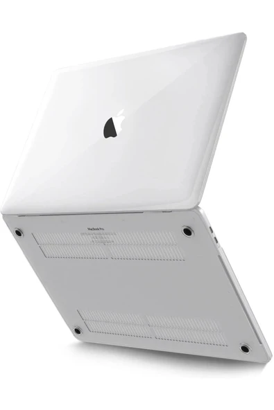 TNR Macbook Pro 13 2020 Macbook Buzlu Kapak - Şeffaf