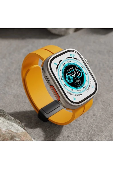 TNR Apple Watch 42mm KR412 Elegance Stylısh Kordon - Turuncu - 4