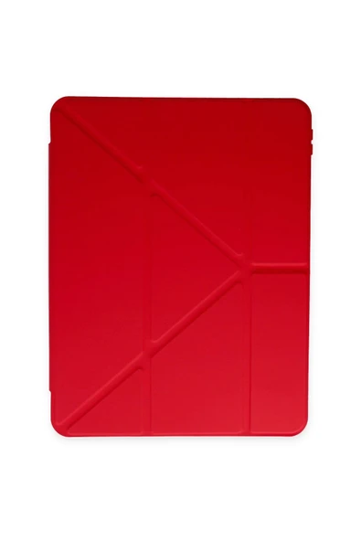 TNR iPad 9.7 (2018) Kılıf Kalemlikli Mars Tablet Kılıfı - Kırmızı - 3