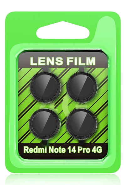 TNR Xiaomi Redmi Note 14 Pro 4G Raze Metal Kamera Lens - Siyah - 1